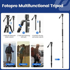 Fotopro 59" Carbon Fiber Travel Tripod, Compact Video Tripods - Image 5