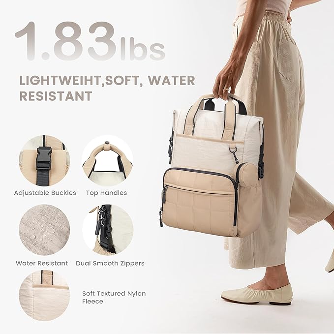 VONAL Diaper Bag Backpack, Lightweight Baby Diaper Bags, Travel Large Diaper Bag - Image 6