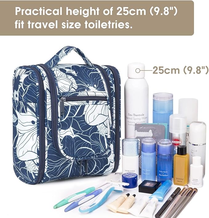 Narwey Small Hanging Travel Toiletry Bag Cosmetic Make up Organizer - Image 5