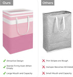 HomeHacks 2 Pack Large Laundry Baskets, Waterproof, Freestanding Laundry Hampers - Image 3