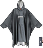 ANYOO Hooded Rain Poncho for Adults Waterproof Lightweight Rain Coat for Men by Anyoo