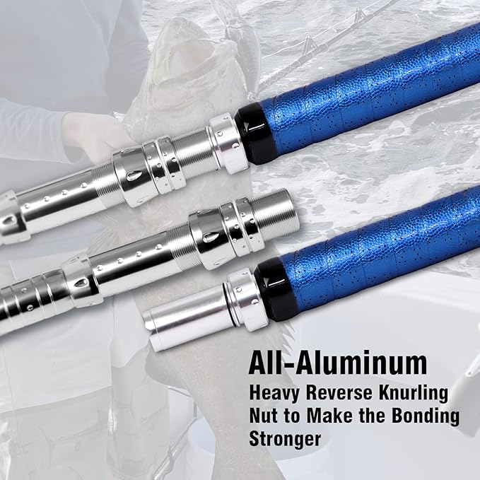 Fiblink Bent Butt Fishing Rod 2-Piece Saltwater Offshore Trolling Rod - Image 4