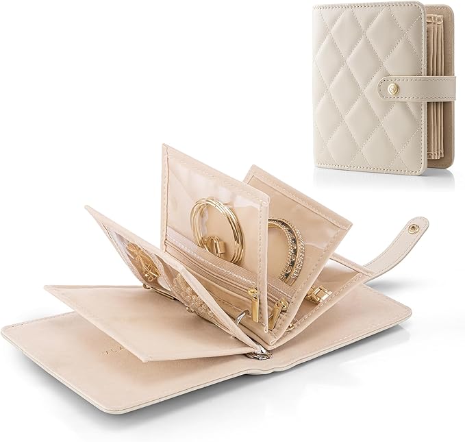 Vlando Travel Jewelry Organizer Case, Mothers Day Gifts by VLANDO