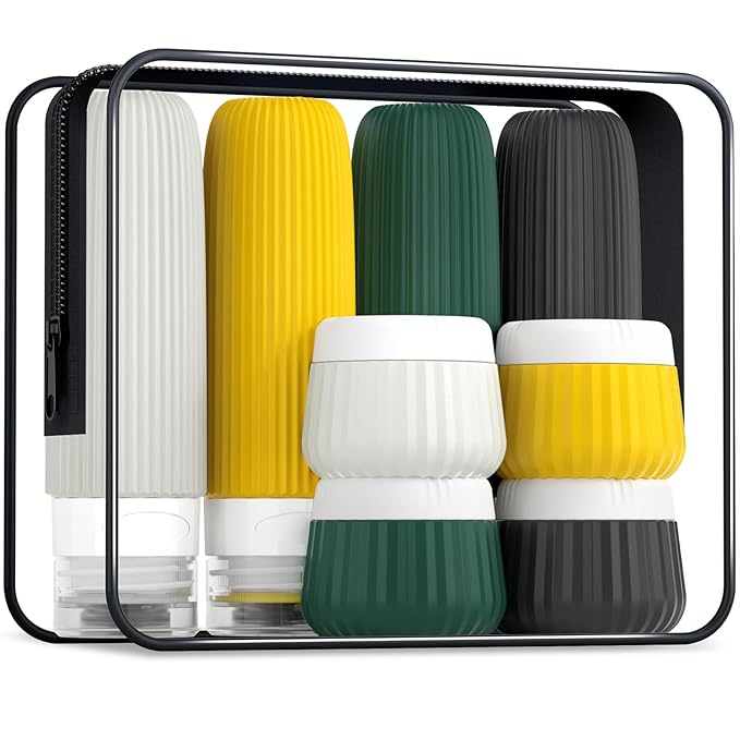 Travel Bottles for Toiletries 8 Pack, Tsa Approved Travel Size Toiletries 3 oz by Mrsdry