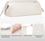 Shark Flex Style Case for Dyson Airwrap Hair Dryer Brush Revlon Hair Tools Travel Bag Carrying Case Flat Curling Iron Organizer (Beige)