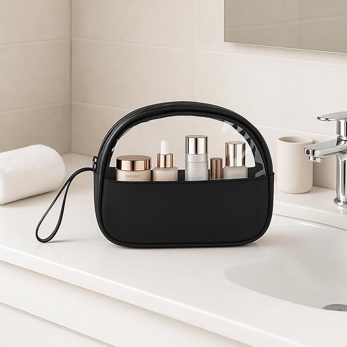 Clear Toiletry Bag, Travel Makeup Bag, Small Transparent Cosmetic Bag - Image 6