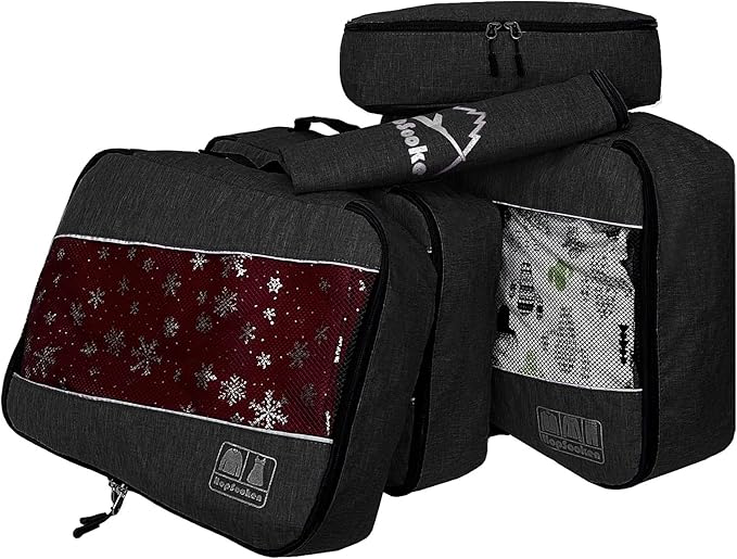 5 Set Packing Cubes for Travel Large Suitcase Luggage Organizer Bags Travel - Image 2