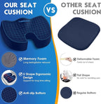TushGuard Seat Cushion for Office Chair Memory Foam Non-Slip Cushion Back - Image 4
