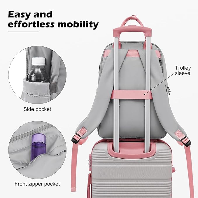 LONG VACATION 3 Piece Carry On Luggage 20 Inch Suitcase - Image 5