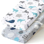 BROLEX Changing Pad Covers for Baby: Boy Girls Ultra Stretchy Soft 2 Pack Space by BROLEX