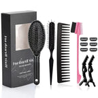 12Pcs Wig Styling Set - Massage Brush, Wide-Tooth Comb, Edge Brush, Wet Brush, Wig Clip for Synthetic Wigs, Hair Extensions, DIY Styling and Human Hair