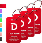 Personalized Luggage Tags, Custom Luggage Tags 4 Pack TSA Approved Double Sided by Unknown