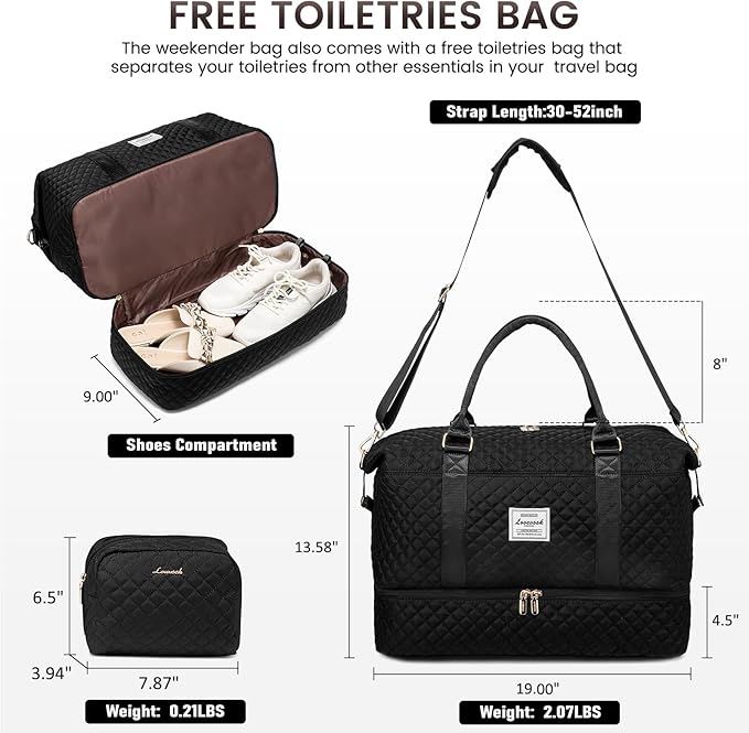 LOVEVOOK Travel Duffle Bag, Weekender Bags - Image 2