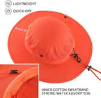 Home Prefer UPF50+ Mens Sun Hat Wide Brim Womens UV Protection Beach Bucket Hat - Image 3