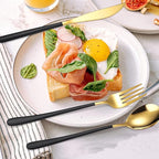 AARAINBOW 6 Pieces 18/8 Stainless Steel Flatware Set Portable Reusable Cutlery - Image 4