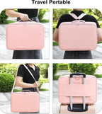 Chomeiu Makeup Bag with LED Mirror, Large Train Case - Image 7