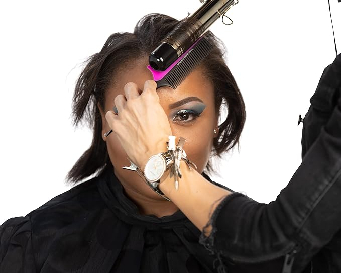 STYLE’nBLADE Professional Hair Styling Comb with Silicone Heat Shield Guard Protection/High Heat Resistance/Reduce Scalp Head Finger Burns from Curling Irons and Hot Hair Appliances