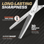 Fagaci Professional Hair Clippers, Hair Scissors & Hair Trimmer Set with Extreme Precise Cut, Cordless Hair Clippers for Men Professional, Barber Clippers 440C, Hair Trimmers for Men, Hair Shears
