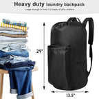 Polecasa Heavy Duty Backpack Laundry Bag, 29 x 13.5 Inches Hamper bag - Image 3