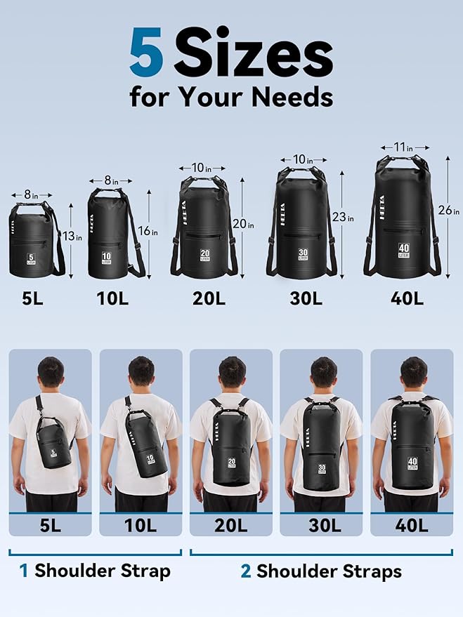 HEETA Waterproof Dry Bag with Front Zippered Pocket - Image 2