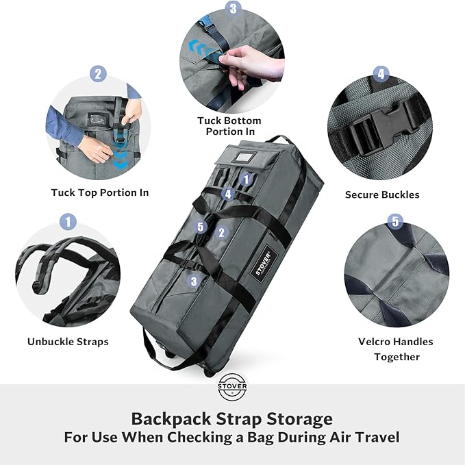 STOVER 80L Rolling Duffel Bag - Image 9