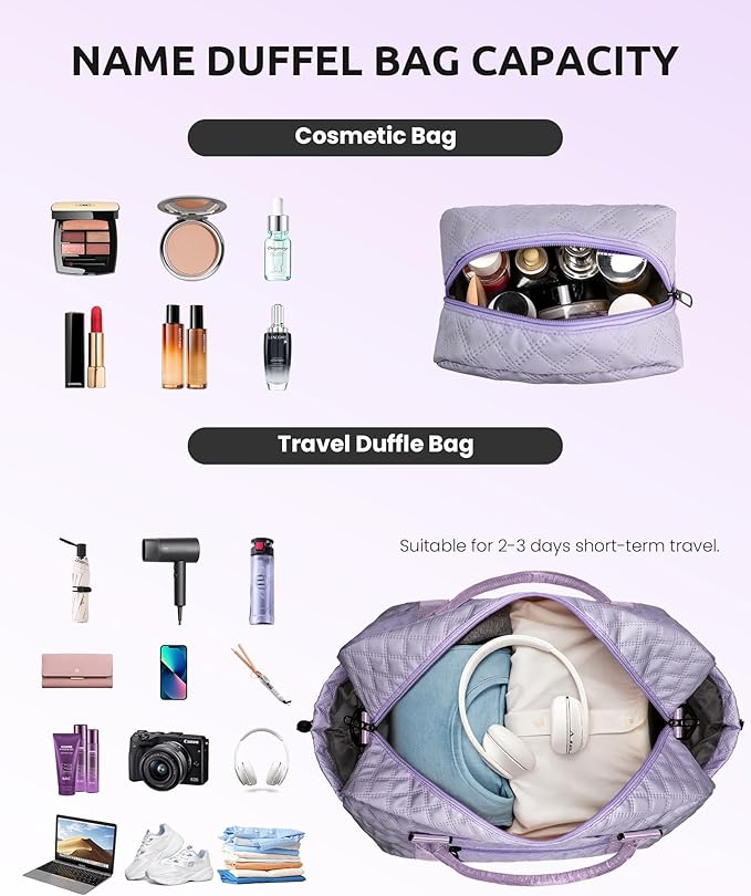 College Roommate Gifts, Teen Girls Gift Ideas-Girl Initial Travel Bags - Image 4