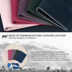 Passport Holder for Men Women Travel, Real Leather Passport Wallet, Handmade - Image 2