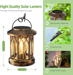 WdtPro Solar Lanterns Outdoor Lights, 2 Pack Bright Lanterns Outdoor Waterproof - Image 5