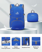 WATERFLY Hiking Foldable Daypack Backpack: 25L Ultra Lightweight Packable - Image 3