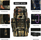 Hiking Backpack for Men 70L/100L Camping Backpack Military Rucksack Molle 3 - Image 6