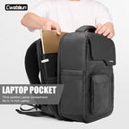 Cwatcun Waterproof Camera Backpack PU Leather Camera Bag - Image 5