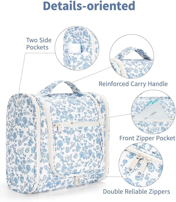 Narwey Hanging Toiletry Bag for Women Travel Makeup Bag Organizer Toiletries - Image 5
