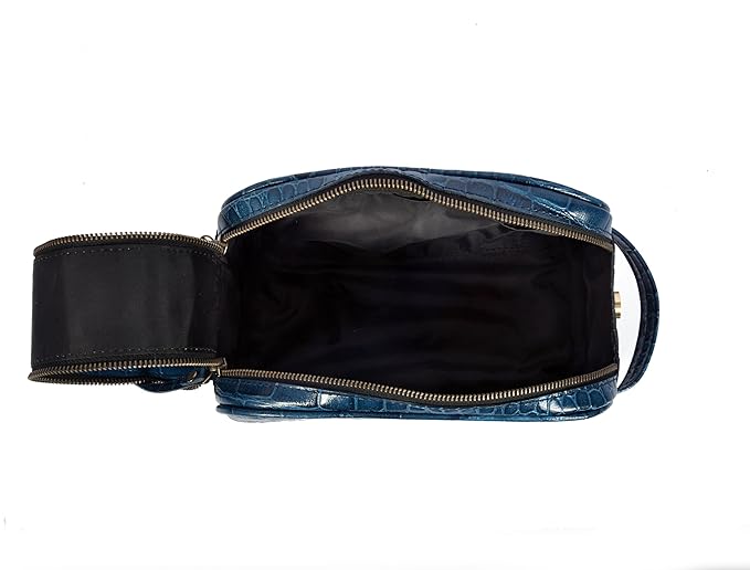 10" Premium Leather Toiletry Travel Pouch - Image 7