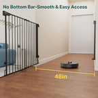 Cumbor 34" Extra Tall No Bottom Bar Baby Gate - Image 4
