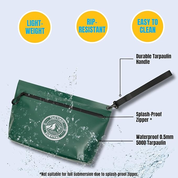 Tactiko Heavy-Duty Splash Water Resistant Zipper Pouches - 2L Hold-All - Image 3