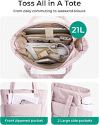 BAGSMART Tote Bag for Women, Lightweight Puffy Tote Bag - Image 3
