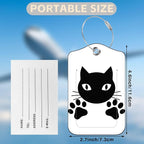 2 Pcs Cute Black Cat Luggage Tags - Image 2