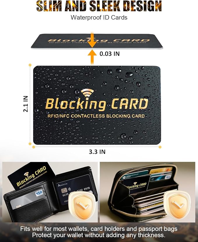 RFID Blocking Card 10 pack, One Card Protects Entire Wallet, RFID/NFC - Image 6