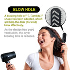 VESS Hair Styling Pro Skeleton Brush-Matte Black-7 Row Nylon Brush, SPR-1200, Made in Japan