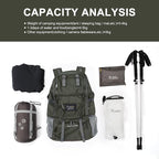 MOUNTAINTOP 40L Hiking Backpack Lightweight Travel Backpack - Image 6