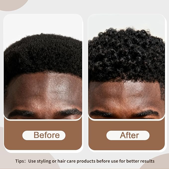 3 Pack Silicone Curling Hair Brush & Metal Afro Pick Hair Comb Set – Durable Washable Curl Sponge for Black Men, Natural Hair, Dreadlocks, Coils & 4C Afro HairStyling Tool