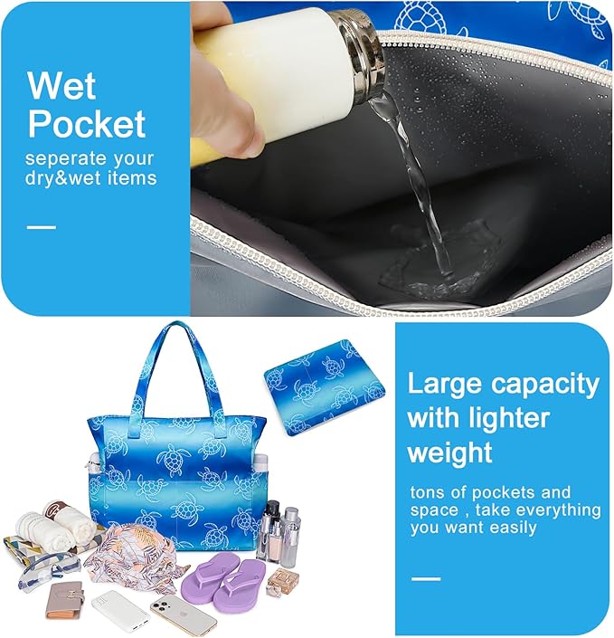 Waterproof Beach Tote Pool Bags - Image 7