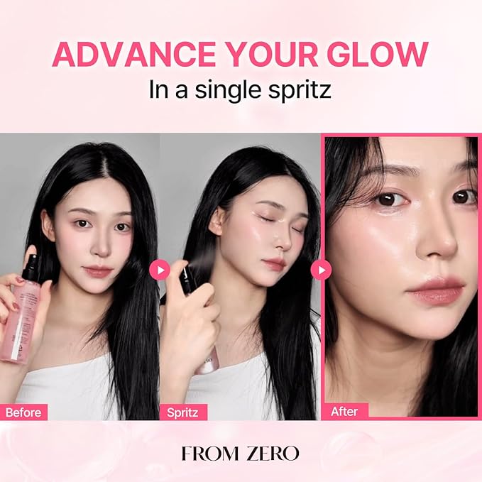 FROM ZERO EX-PDRN Bouncy Glow Duo｜Toner Mist and Capsule Cream｜Ginseng Exoxome, Broccoli PDRN, 3X Collagen, Crystal Ceramide｜Korean Glass Skin｜Gift for Teen Girls