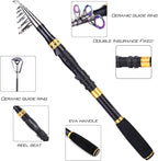 Sougayilang Fishing Rod Reel Combos Carbon Fiber Telescopic Fishing pole - Image 4