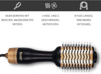 KARMIN Salon Pro Ionic Hair Dryer Brush Round Blowout Blow Dryer Brush in One, Ceramic, Negative Ion, Volumizer and Styler, Ultra-Light Drying, Styling Tool, 3 Heat and 2 Speed Settings, Black
