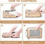 7 Set Compression Packing Cubes Packing Organizer - Image 7