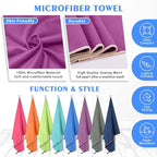 HOEAAS 2 Pack Microfiber Camping Towels, Quick Dry Towel, Super Absorbent Ultra - Image 5