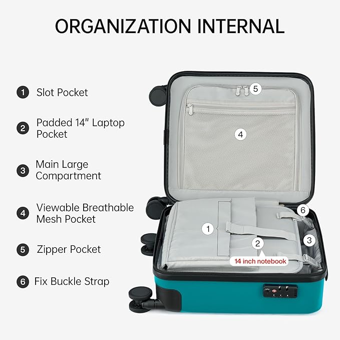 MILADA Underseat Carry On Luggage - Image 7