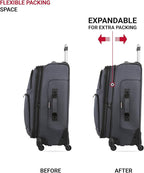 SwissGear Sion Softside Expandable Luggage, Dark Grey, 2-Piece Set - Image 5