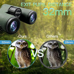 8x32ED Compact Binoculars for Adults – High-Powered BAK4 Prisms, Diamond White - Image 6